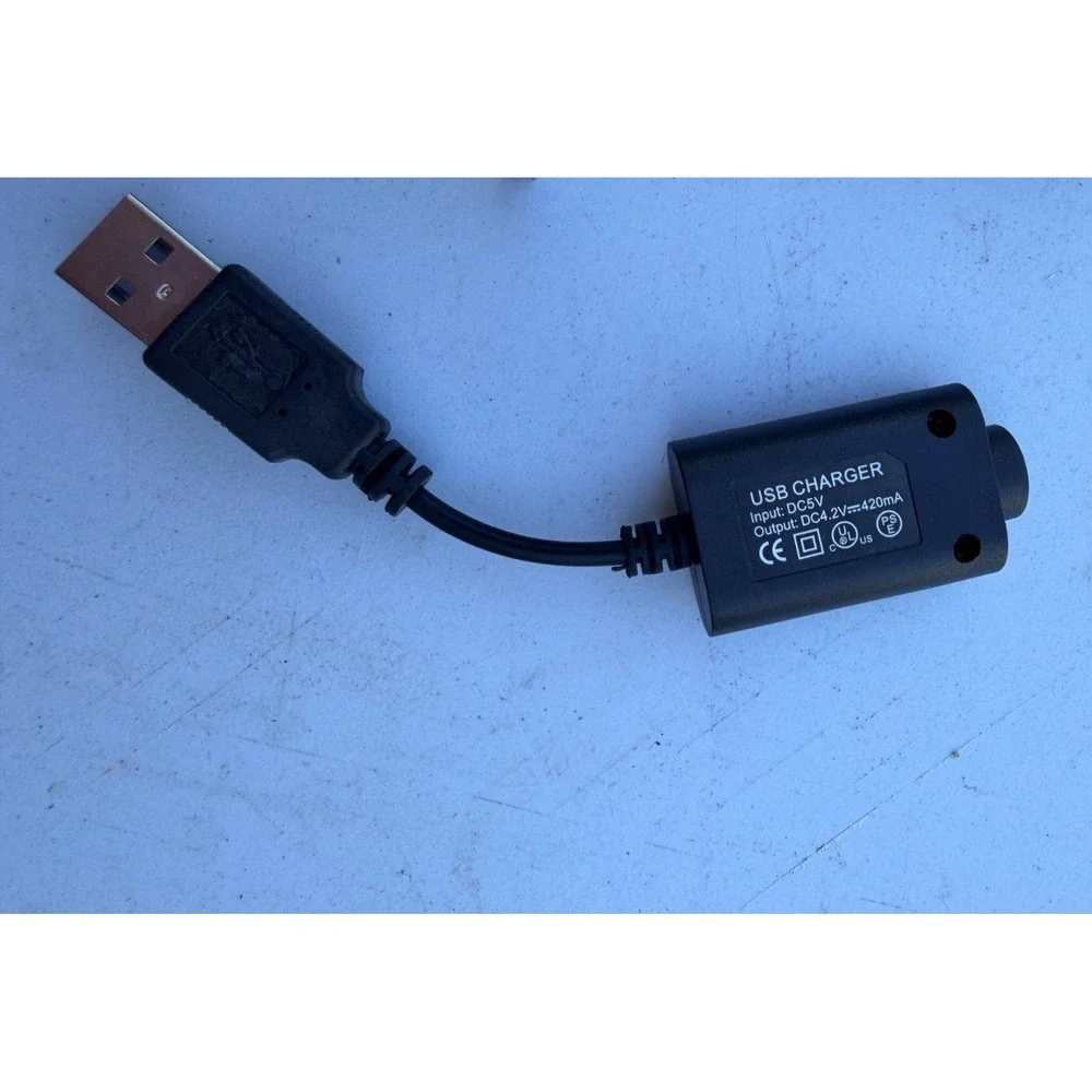 Ego USB Charger Input DC 5V 500mA Output DC 4.2V 420mA Short Cord - 1 Lot of 50